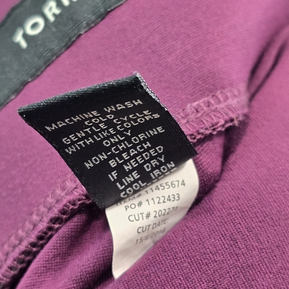 Torrid Pants Womens 3 3X Regular Purple Stretch Pull On Ponte Pixie High Rise - Picture 10 of 12